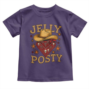 Jelly Posty Cowboy Bandana Toddler T Shirt Funny Country Western Rodeo TS02 Purple Print Your Wear
