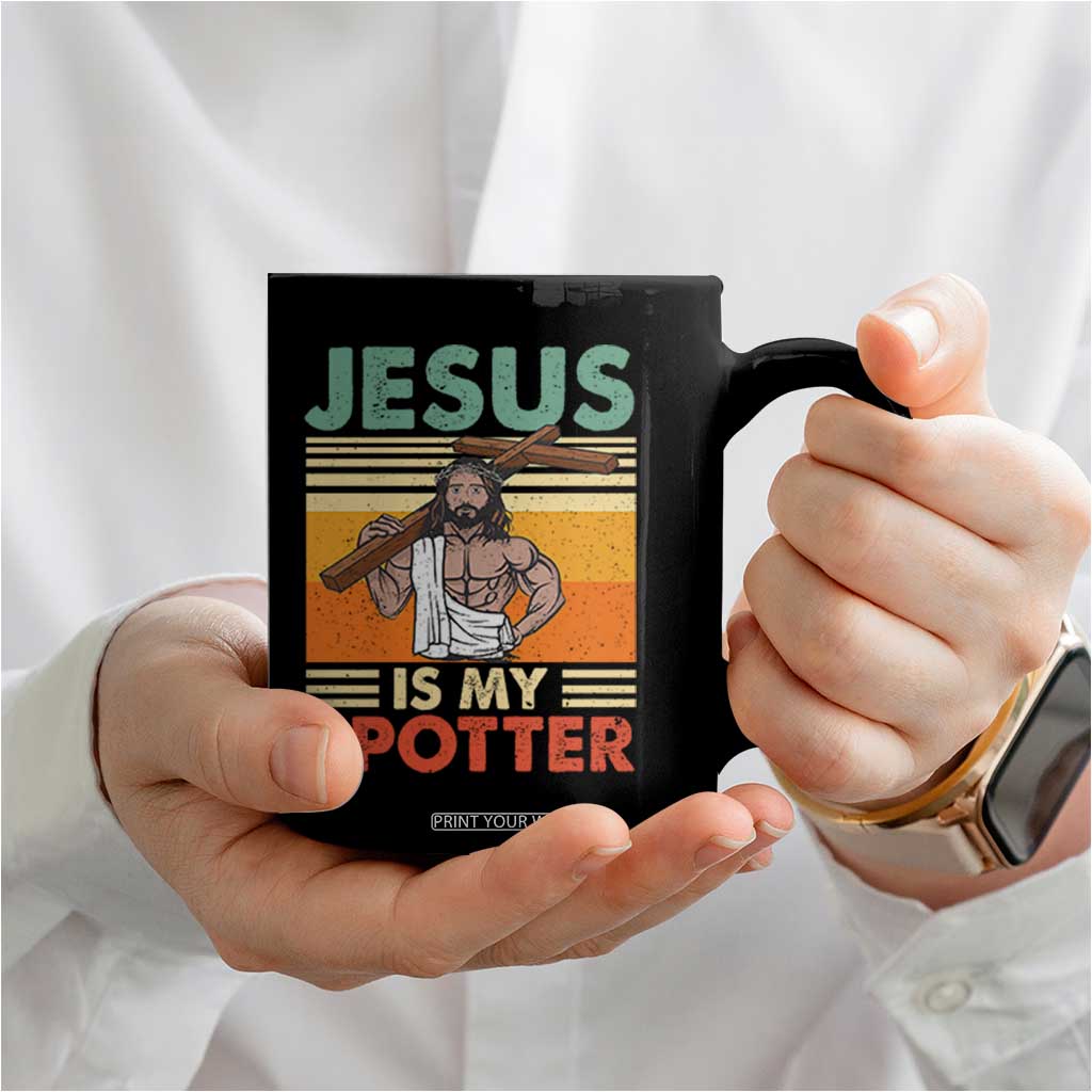 Jesus Is My Spotter Coffee Mug Funny Gym Christian Fitness TS02 Print Your Wear