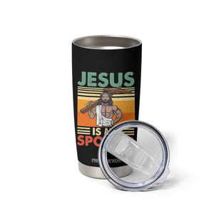 Jesus Is My Spotter Tumbler Cup Funny Gym Christian Fitness TS02 Print Your Wear