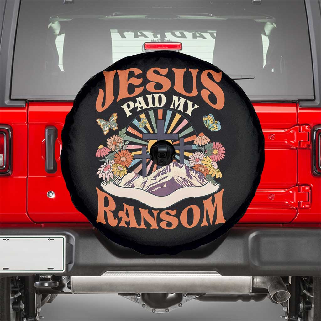 Jesus Paid My Ransom Spare Tire Cover Jesus Christian Faith Good Friday Bible Verse TS11 Black Print Your Wear