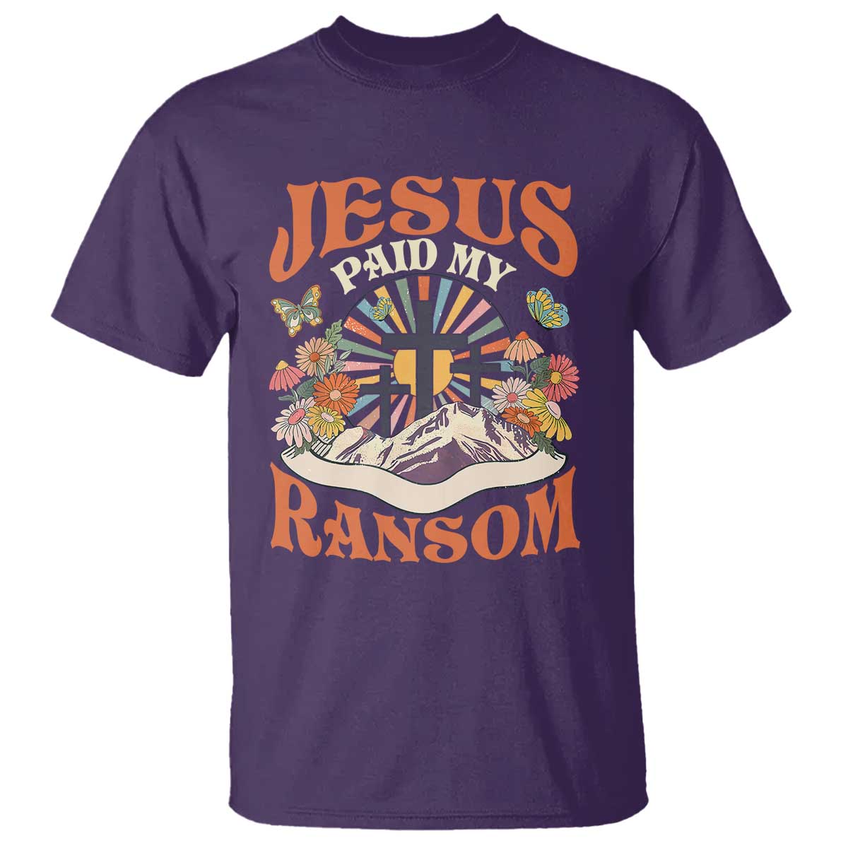 Jesus Paid My Ransom T Shirt Jesus Christian Faith Good Friday Bible Verse TS11 Purple Print Your Wear