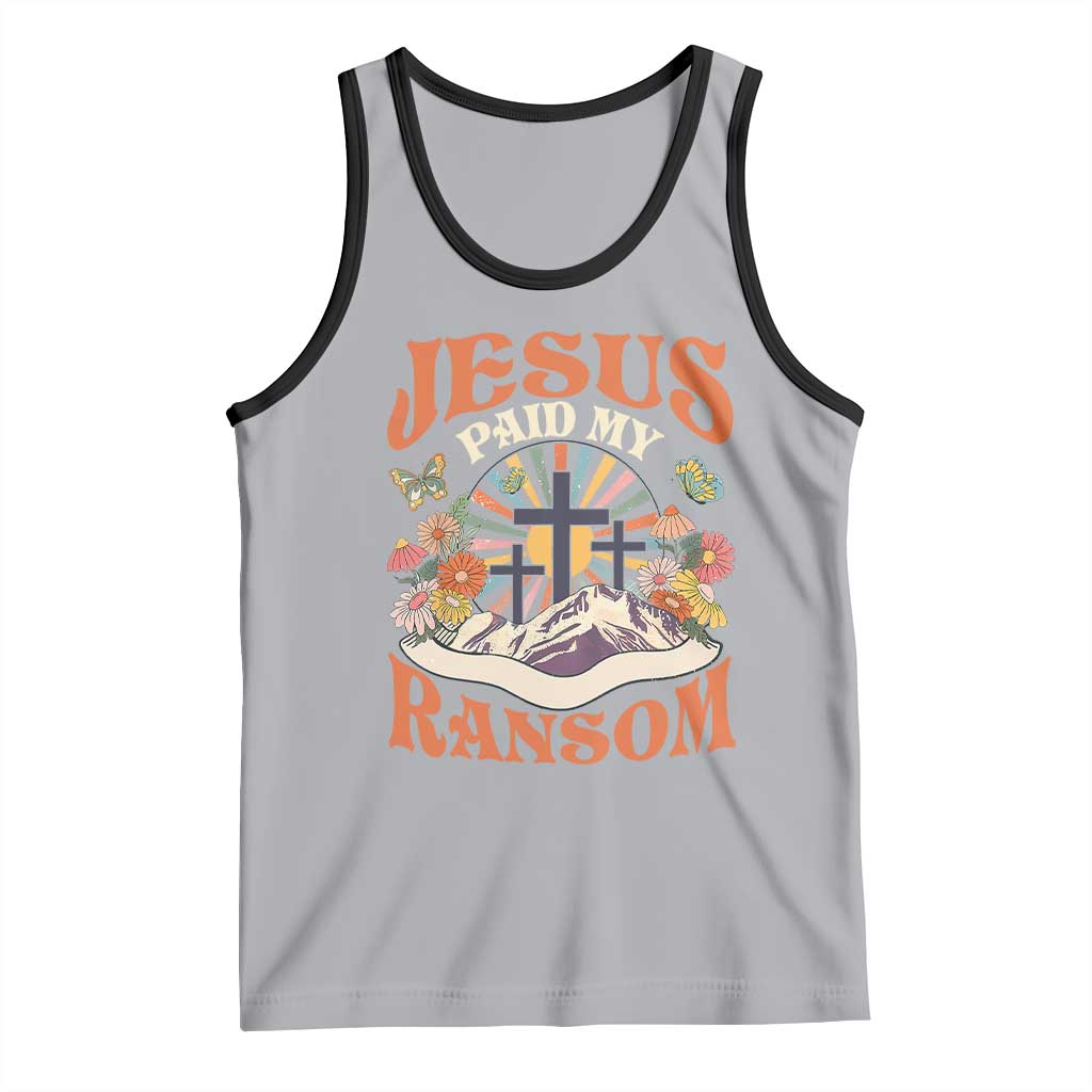 Jesus Paid My Ransom Tank Top Jesus Christian Faith Good Friday Bible Verse TS11 Athletic Heather Black Print Your Wear