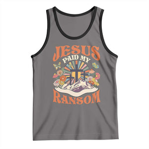 Jesus Paid My Ransom Tank Top Jesus Christian Faith Good Friday Bible Verse TS11 Deep Heather Black Print Your Wear