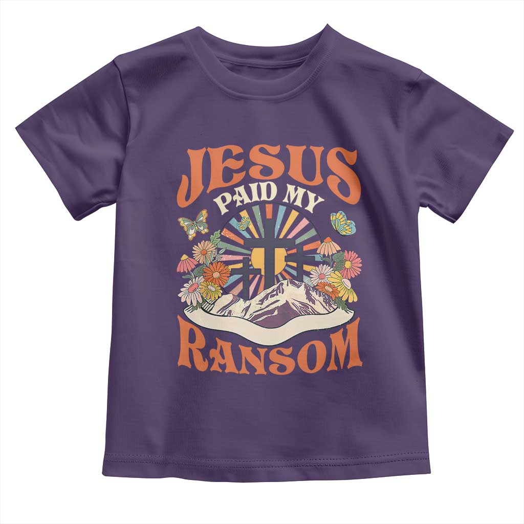 Jesus Paid My Ransom Toddler T Shirt Jesus Christian Faith Good Friday Bible Verse TS11 Purple Print Your Wear
