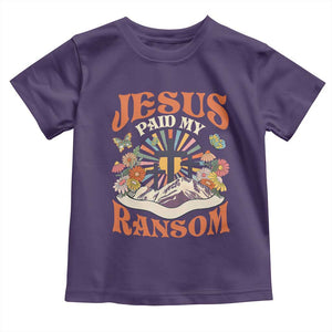 Jesus Paid My Ransom Toddler T Shirt Jesus Christian Faith Good Friday Bible Verse TS11 Purple Print Your Wear
