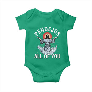 Jesus Sarcastic Humor Baby Onesie Pendejos All Of You TS10 Irish Green Print Your Wear