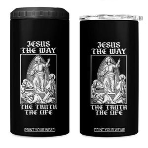 Jesus The Way The Truth The Life 4 in 1 Can Cooler Tumbler Religious Christian Faith TS02 One Size: 16 oz Black Print Your Wear
