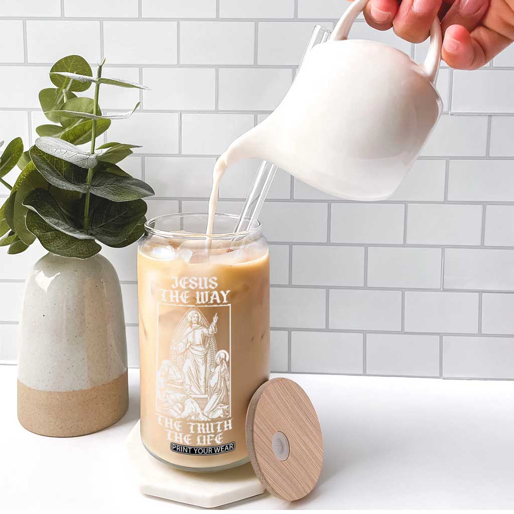 Jesus The Way The Truth The Life Glass Can Religious Christian Faith TS02 Print Your Wear