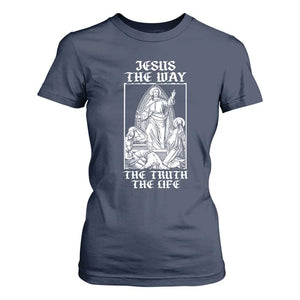 Jesus The Way The Truth The Life T Shirt For Women Religious Christian Faith TS02 Navy Print Your Wear