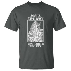Jesus The Way The Truth The Life T Shirt Religious Christian Faith TS02 Dark Heather Print Your Wear