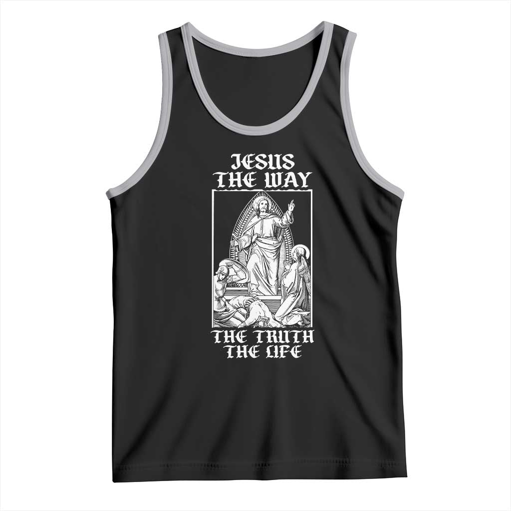 Jesus The Way The Truth The Life Tank Top Religious Christian Faith TS02 Black Athletic Heather Print Your Wear