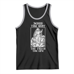Jesus The Way The Truth The Life Tank Top Religious Christian Faith TS02 Black Athletic Heather Print Your Wear