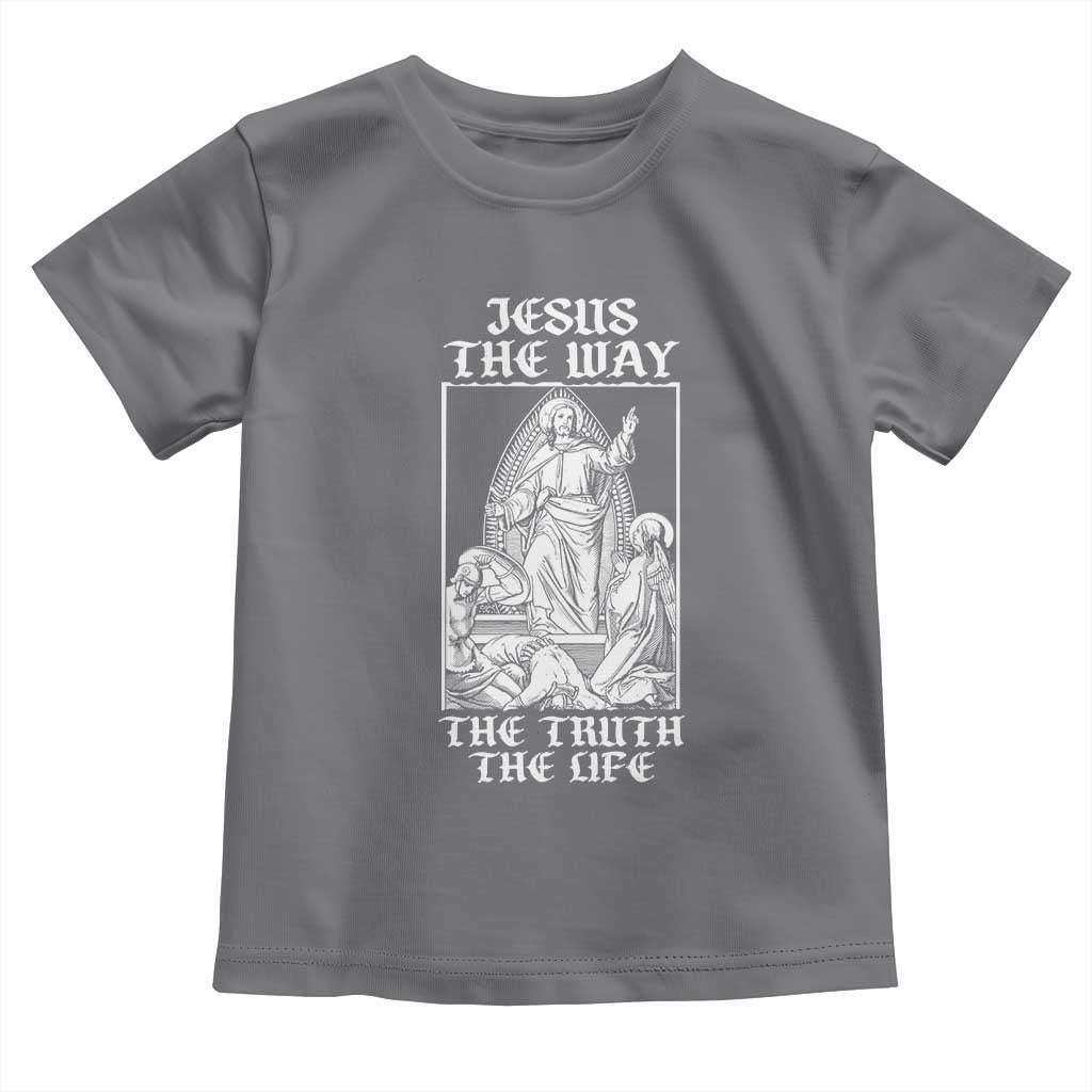 Jesus The Way The Truth The Life Toddler T Shirt Religious Christian Faith TS02 Charcoal Print Your Wear