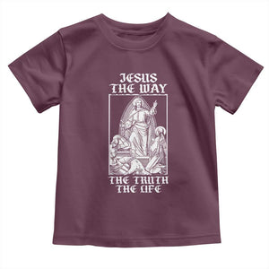 Jesus The Way The Truth The Life Toddler T Shirt Religious Christian Faith TS02 Maroon Print Your Wear