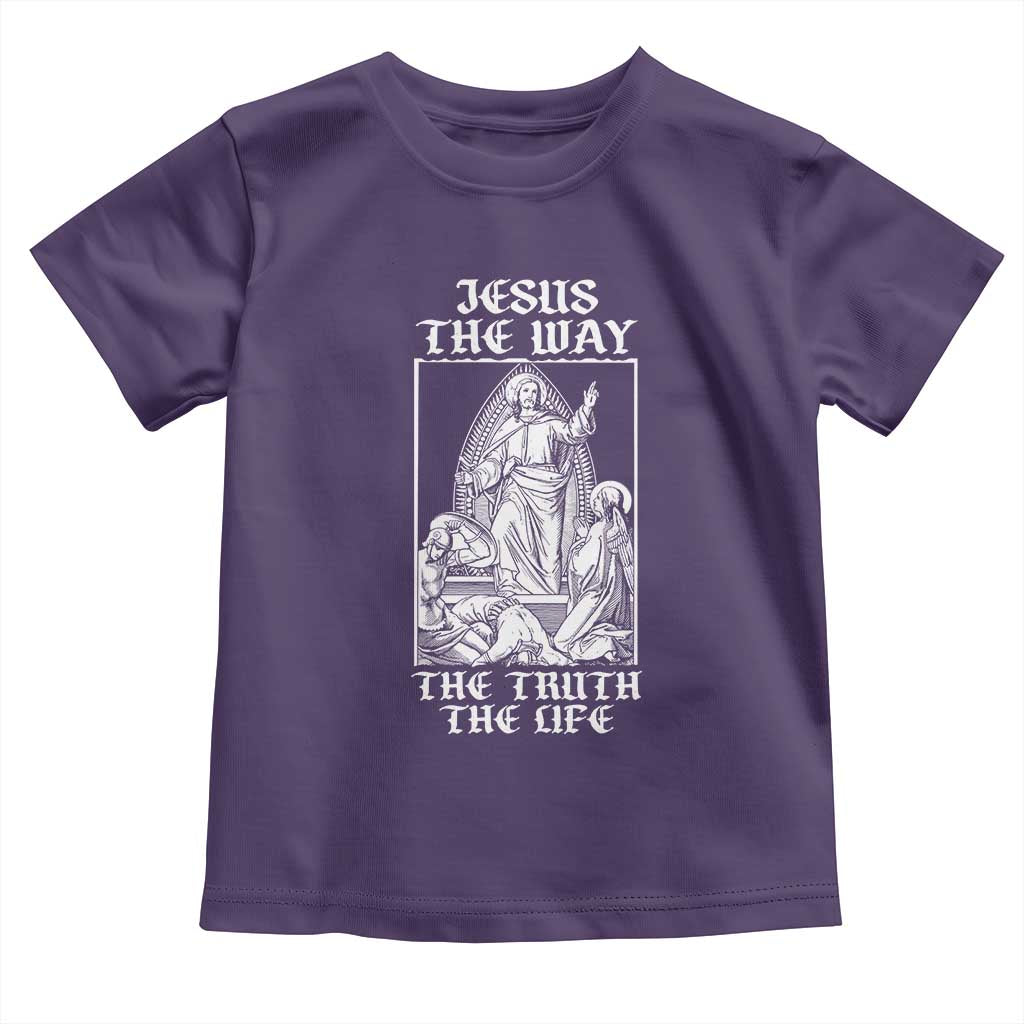 Jesus The Way The Truth The Life Toddler T Shirt Religious Christian Faith TS02 Purple Print Your Wear