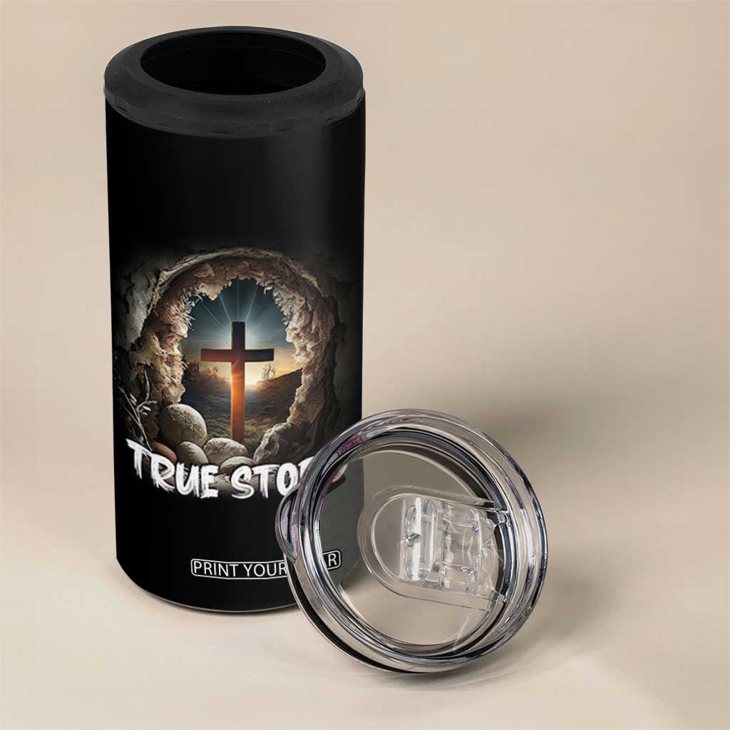 Jesus True Story 4 in 1 Can Cooler Tumbler Resurrection He Is Risen Religious Easter TS02 Print Your Wear