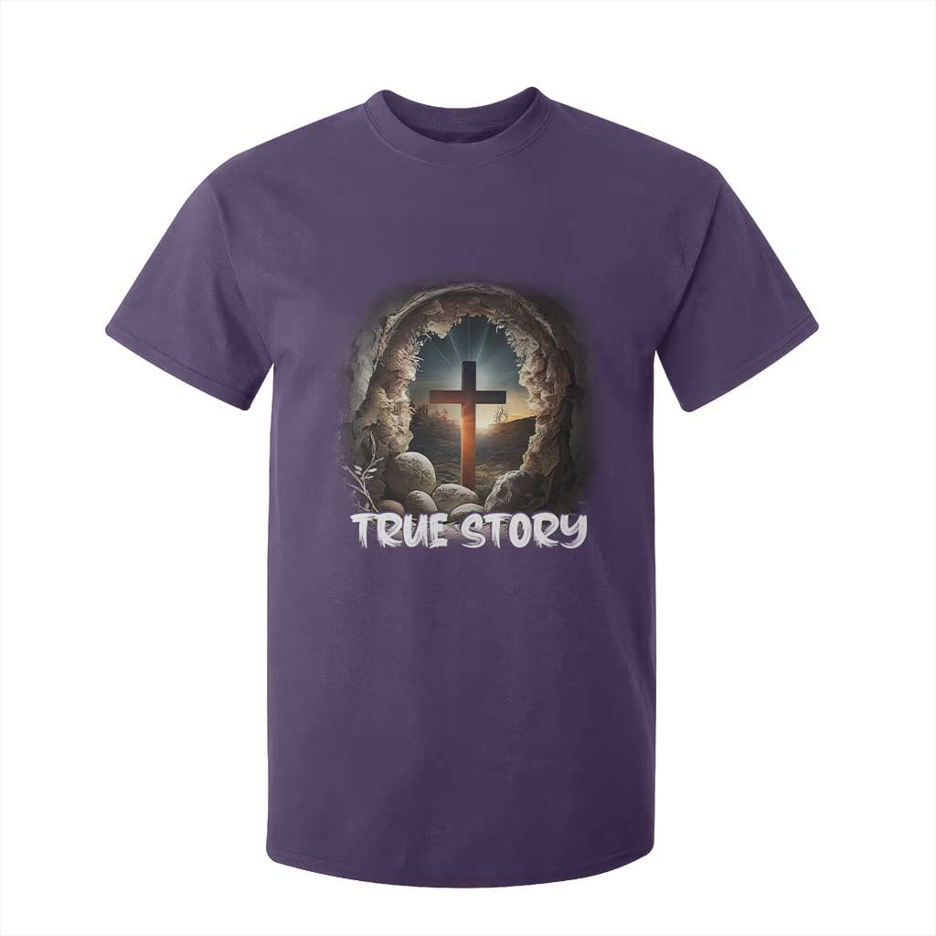 Jesus True Story T Shirt For Kid Resurrection He Is Risen Religious Easter TS02 Purple Print Your Wear
