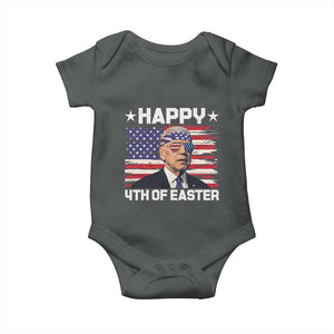 Joe Biden Happy Easter For Funny 4th Of July Baby Onesie USA American Flag TS10 Dark Heather Print Your Wear