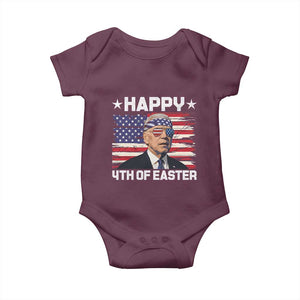 Joe Biden Happy Easter For Funny 4th Of July Baby Onesie USA American Flag TS10 Maroon Print Your Wear