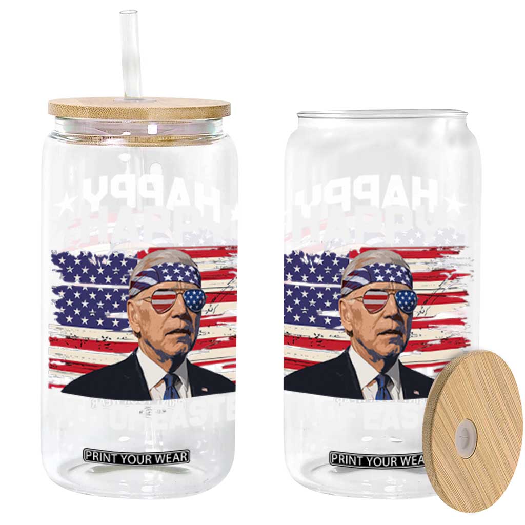 Joe Biden Happy Easter For Funny 4th Of July Glass Can USA American Flag TS10 Black Print Your Wear