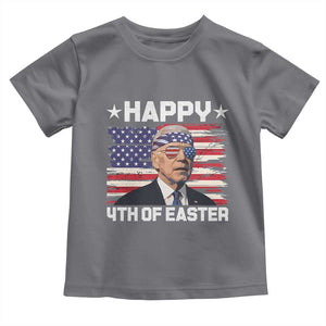 Joe Biden Happy Easter For Funny 4th Of July Toddler T Shirt USA American Flag TS10 Charcoal Print Your Wear