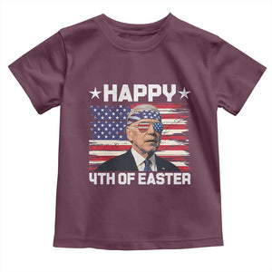 Joe Biden Happy Easter For Funny 4th Of July Toddler T Shirt USA American Flag TS10 Maroon Print Your Wear
