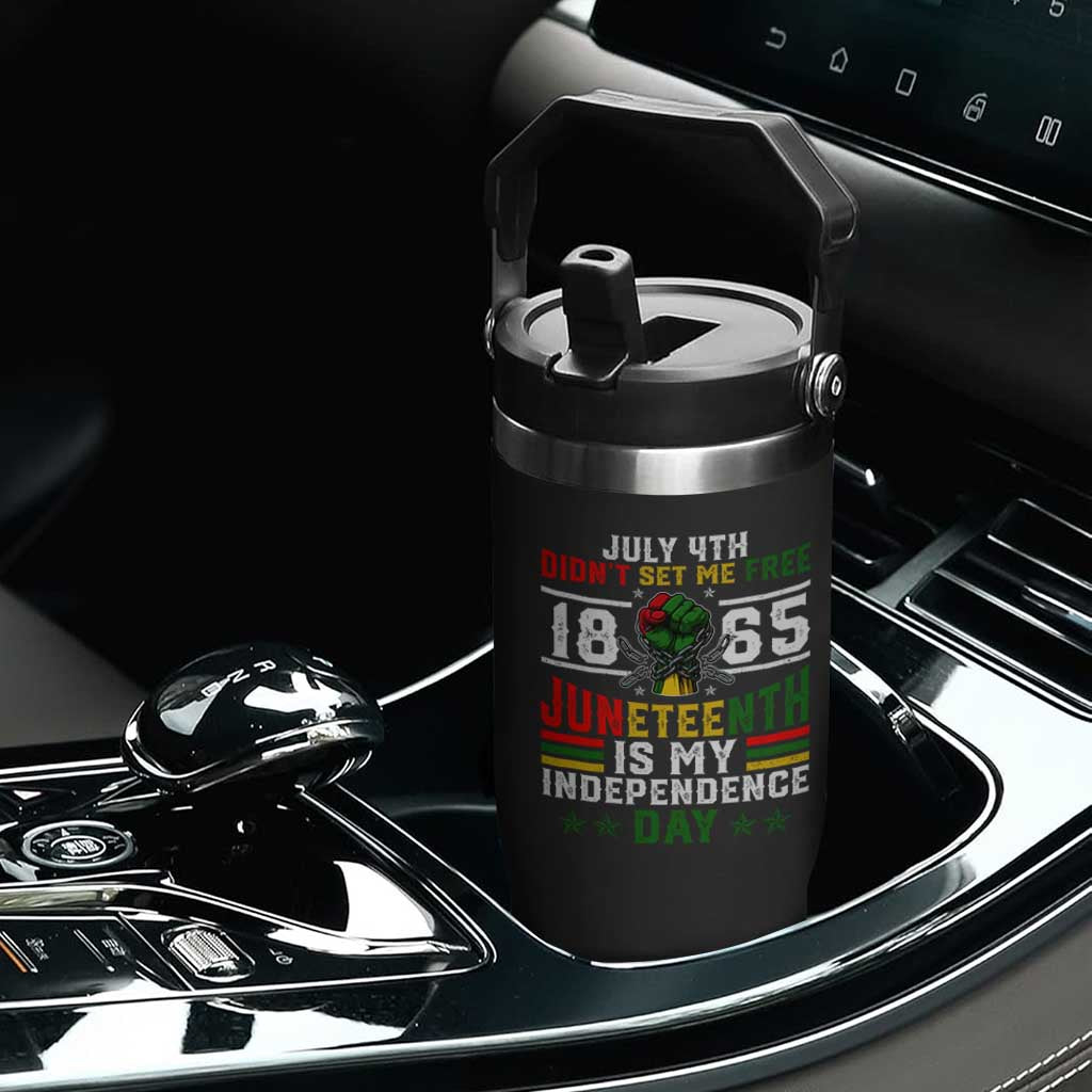 July 4th Didn't Set Me Free 1865 Juneteenth Is My Independence Day Flip Straw Tumbler TS11 Print Your Wear