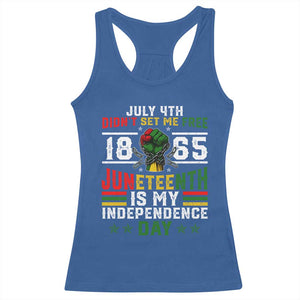 July 4th Didn't Set Me Free 1865 Juneteenth Is My Independence Day Racerback Tank Top TS11 Royal Blue Print Your Wear