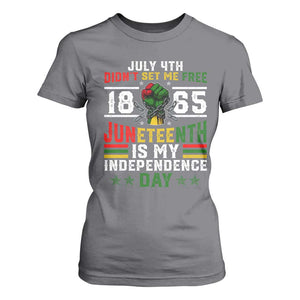 July 4th Didn't Set Me Free 1865 Juneteenth Is My Independence Day T Shirt For Women TS11 Charcoal Print Your Wear