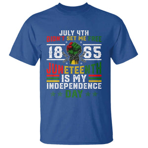July 4th Didn't Set Me Free 1865 Juneteenth Is My Independence Day T Shirt TS11 Royal Blue Print Your Wear