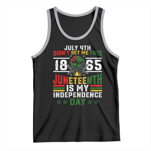 July 4th Didn't Set Me Free 1865 Juneteenth Is My Independence Day Tank Top TS11 Black Athletic Heather Print Your Wear