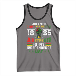 July 4th Didn't Set Me Free 1865 Juneteenth Is My Independence Day Tank Top TS11 Deep Heather Black Print Your Wear