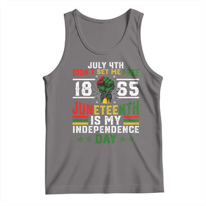 July 4th Didn't Set Me Free 1865 Juneteenth Is My Independence Day Tank Top TS11 Deep Heather Print Your Wear