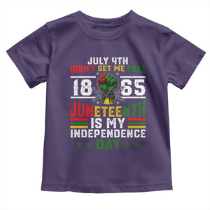 July 4th Didn't Set Me Free 1865 Juneteenth Is My Independence Day Toddler T Shirt TS11 Purple Print Your Wear