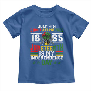 July 4th Didn't Set Me Free 1865 Juneteenth Is My Independence Day Toddler T Shirt TS11 Royal Blue Print Your Wear