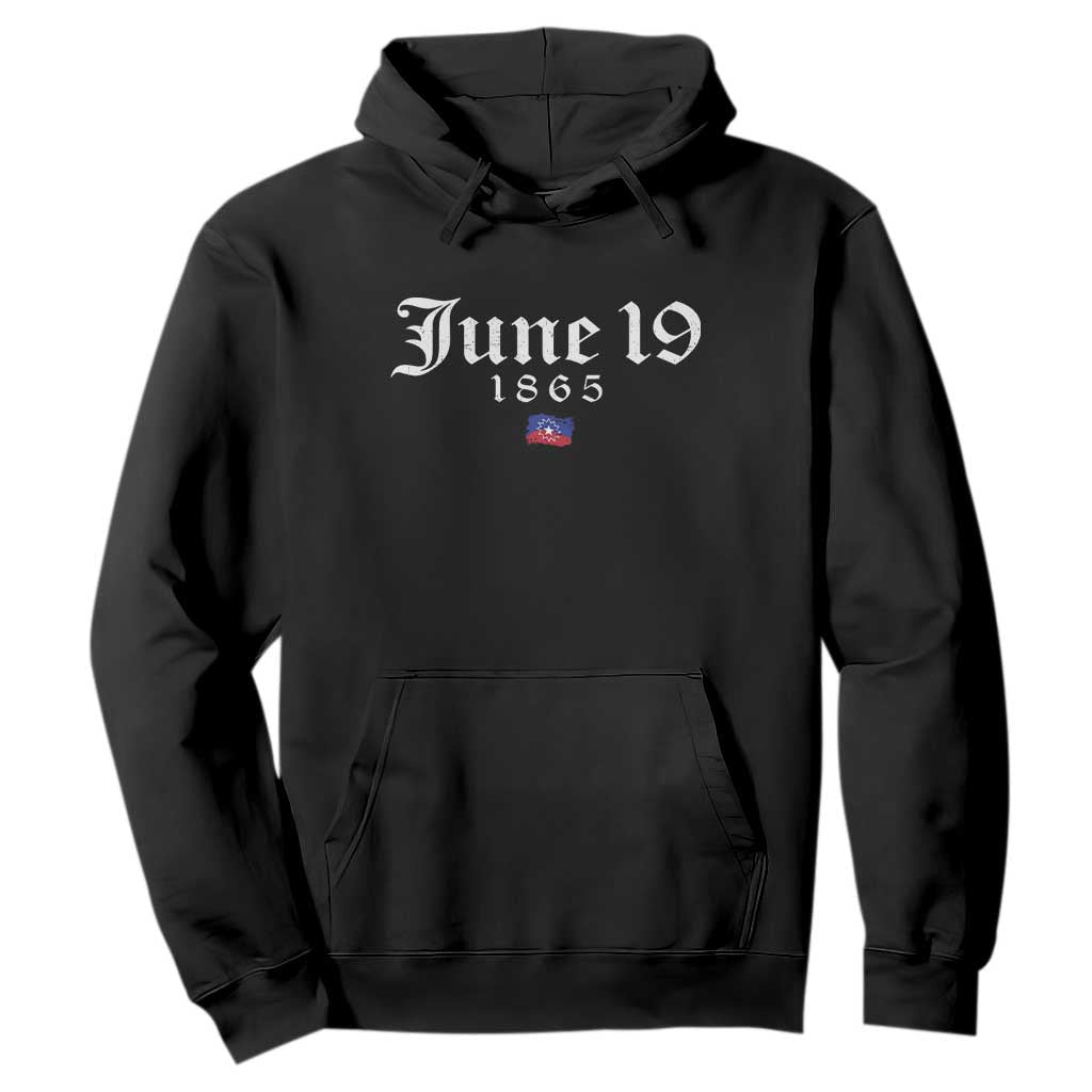 June 19 1865 Juneteenth Flag Hoodie Celebrating Black Freedom History TS10 Black Print Your Wear