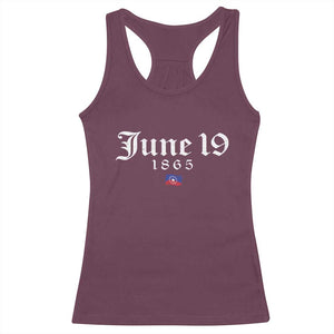 June 19 1865 Juneteenth Flag Racerback Tank Top Celebrating Black Freedom History TS10 Maroon Print Your Wear