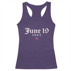 June 19 1865 Juneteenth Flag Racerback Tank Top Celebrating Black Freedom History TS10 Purple Print Your Wear