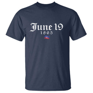 June 19 1865 Juneteenth Flag T Shirt Celebrating Black Freedom History TS10 Navy Print Your Wear