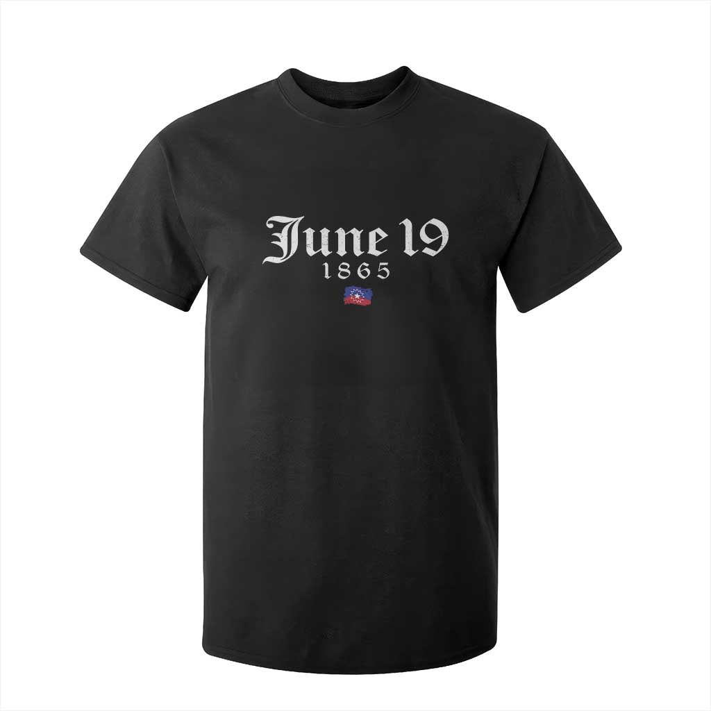 June 19 1865 Juneteenth Flag T Shirt For Kid Celebrating Black Freedom History TS10 Black Print Your Wear