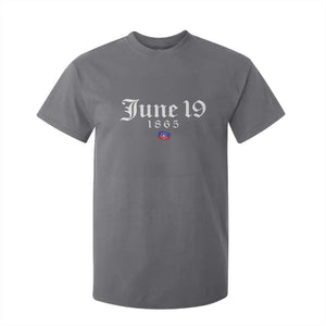 June 19 1865 Juneteenth Flag T Shirt For Kid Celebrating Black Freedom History TS10 Charcoal Print Your Wear