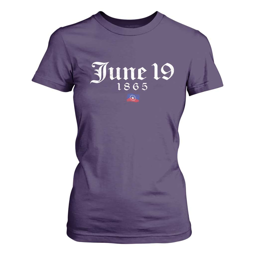 June 19 1865 Juneteenth Flag T Shirt For Women Celebrating Black Freedom History TS10 Purple Print Your Wear