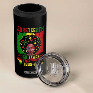 Juneteenth 160 Years Of Freedom 4 in 1 Can Cooler Tumbler African American Pride TS11 Print Your Wear