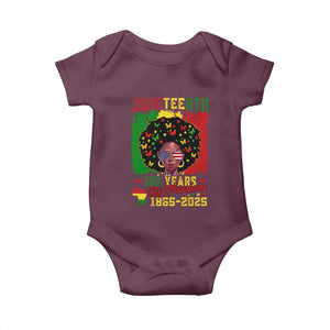 Juneteenth 160 Years Of Freedom Baby Onesie African American Pride TS11 Maroon Print Your Wear