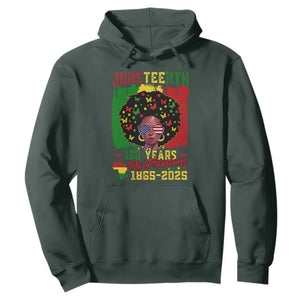 Juneteenth 160 Years Of Freedom Hoodie African American Pride TS11 Dark Forest Green Print Your Wear