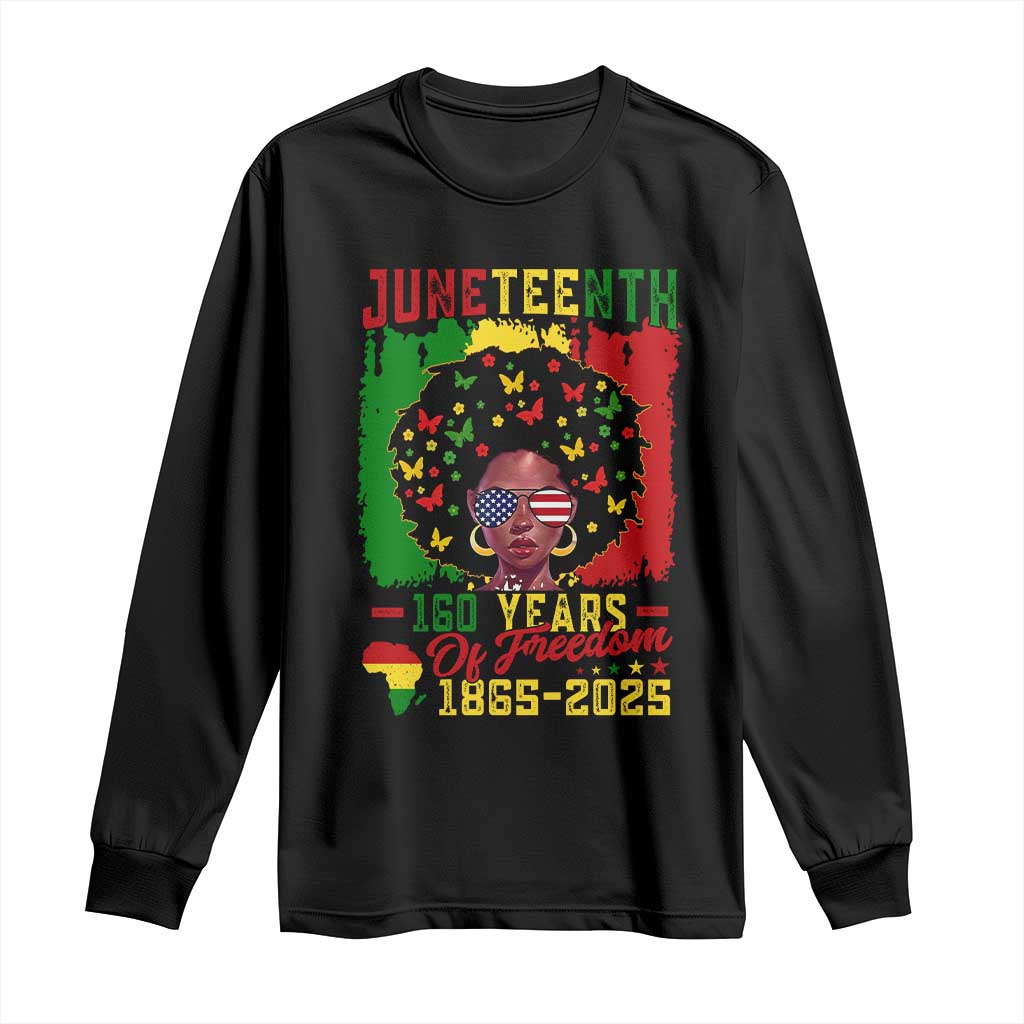 Juneteenth 160 Years Of Freedom Long Sleeve Shirt African American Pride TS11 Black Print Your Wear
