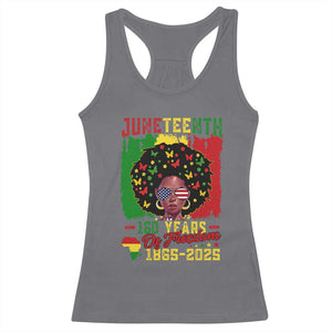 Juneteenth 160 Years Of Freedom Racerback Tank Top African American Pride TS11 Charcoal Print Your Wear
