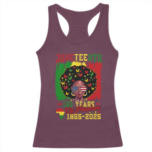 Juneteenth 160 Years Of Freedom Racerback Tank Top African American Pride TS11 Maroon Print Your Wear
