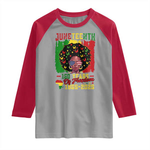 Juneteenth 160 Years Of Freedom Raglan Shirt African American Pride TS11 Sport Gray Red Print Your Wear