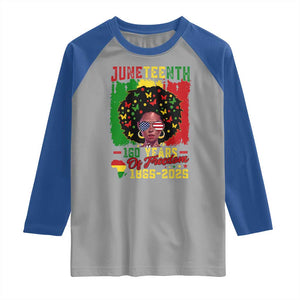 Juneteenth 160 Years Of Freedom Raglan Shirt African American Pride TS11 Sport Gray Royal Print Your Wear